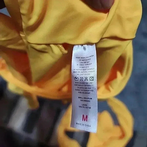 Bright Yellow high rise bikini.  Size Medium - Picture 9 of 9